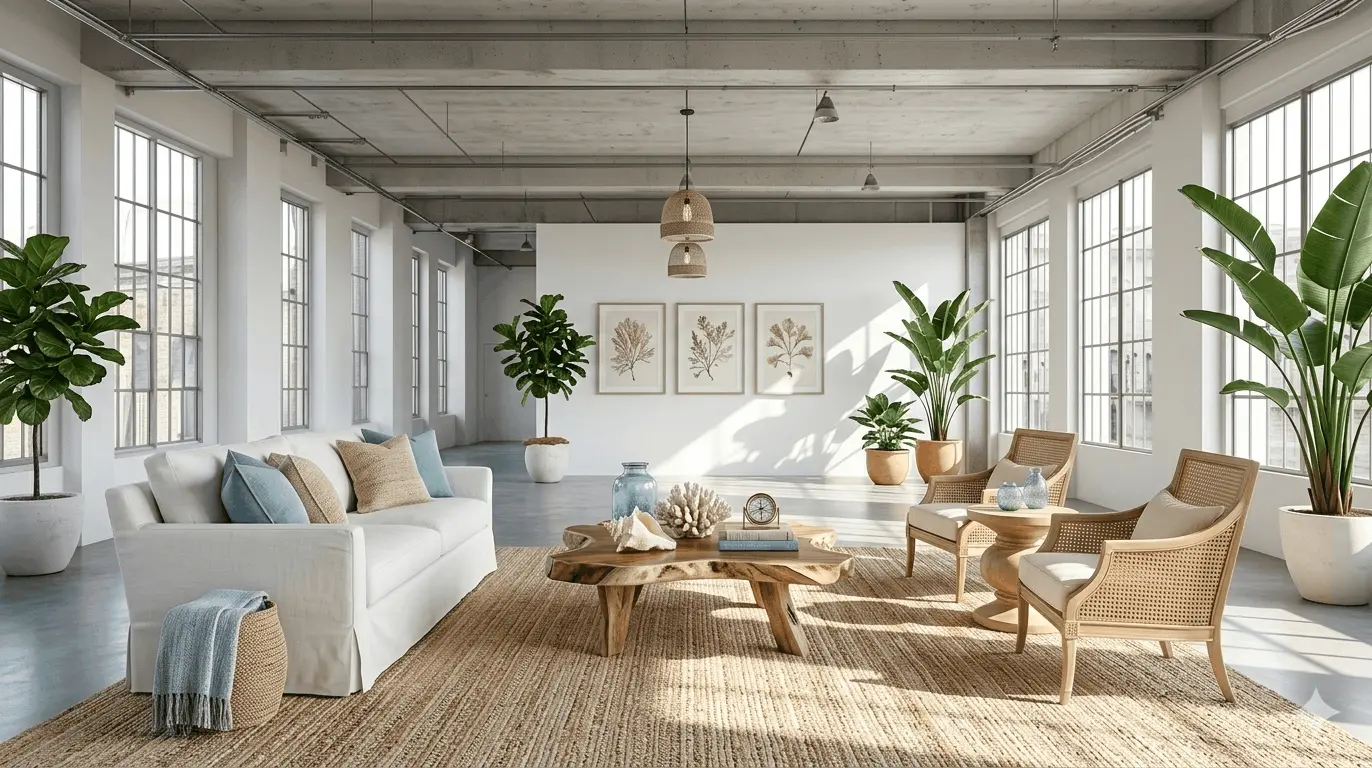 Beach house style home interior