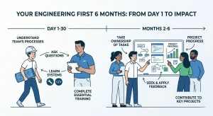 Master Your First Engineering Job What Companies Actually Expect from Day 1 to 6 Months