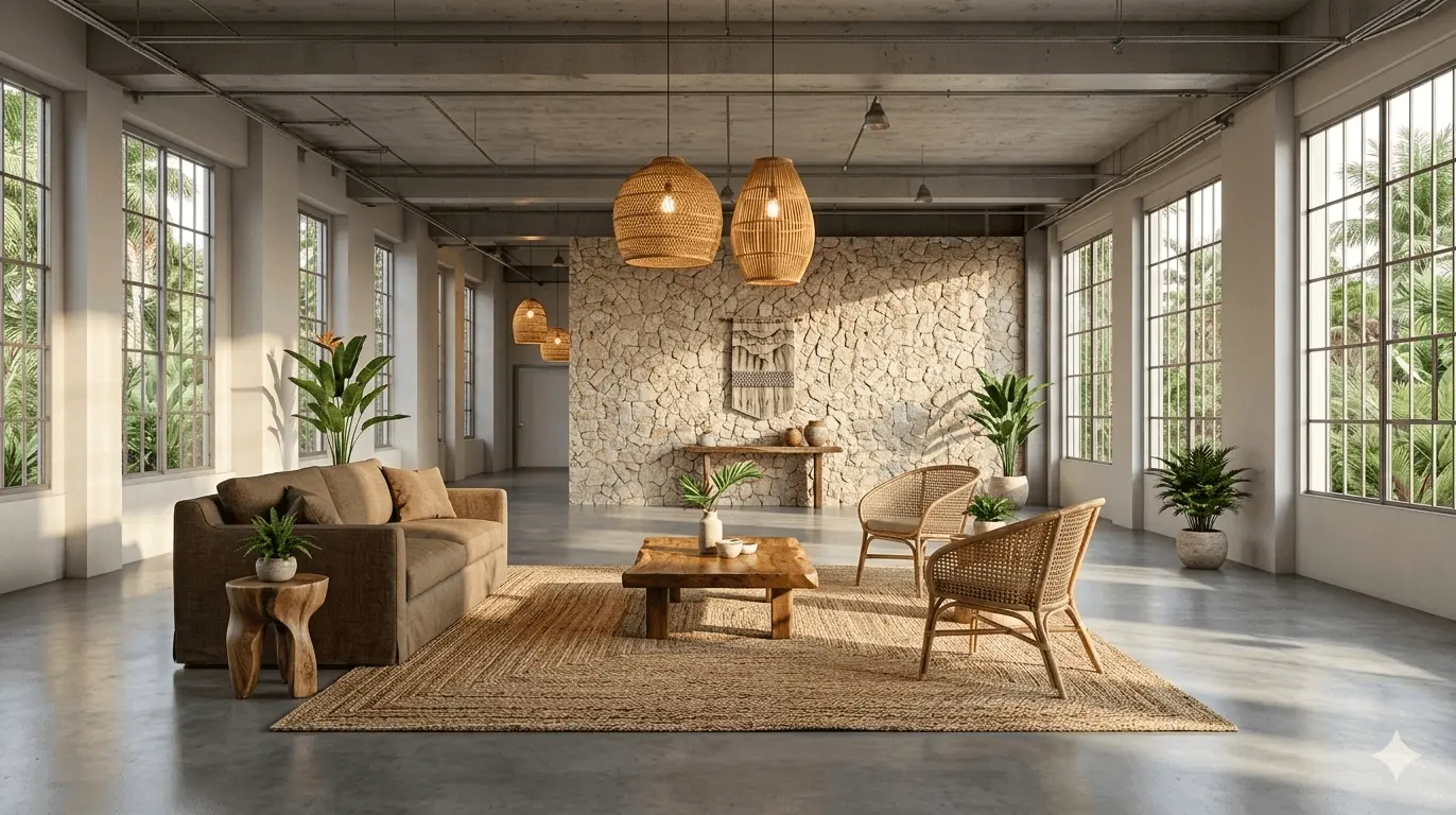 Tropical style home interior